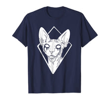 Load image into Gallery viewer, Black Metal Sphynx Cat Death Metal Goth T-Shirt