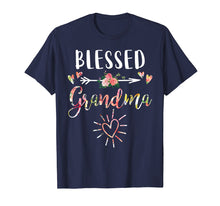 Load image into Gallery viewer, Blessed Grandma T-Shirt with floral, heart Mother's Day Gift