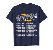 Load image into Gallery viewer, Hourly Rate Gift T-Shirt for Electrician | Funny Electrician