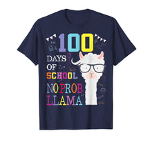 Load image into Gallery viewer, 100 Days of School Shirt No Probllama Llama 100th day tshirt