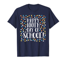 Load image into Gallery viewer, Teacher T-Shirt Happy 100th Day of School 100 Stars