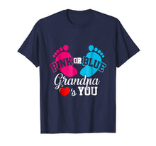 Load image into Gallery viewer, Baby Gender Reveal Pink or Blue Grandpa Loves You T Shirt