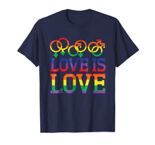 Load image into Gallery viewer, Love Is Love Rainbow t-shirt - Gay Lesbian Pride Shirts