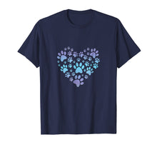 Load image into Gallery viewer, Paw Print Heartbeat T-Shirt Love Dogs