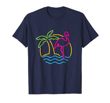 Load image into Gallery viewer, 80s Vintage Miami Retro Neon Pink Flamingo T-Shirt