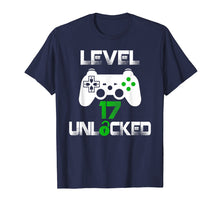 Load image into Gallery viewer, Level 17 Unlocked T-Shirt 17 Year Old Gamer Birthday Gift