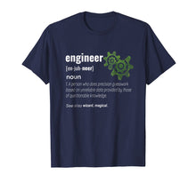 Load image into Gallery viewer, Engineer Definition T Shirt Mechanical Profession Gears Tee