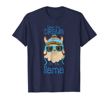 Load image into Gallery viewer, Llama Save The Drama Saying No Prob Funny Cool Face T-Shirt