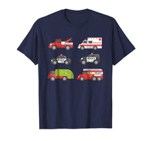 Load image into Gallery viewer, Kids Fire Truck Ambulance Garbage Truck Police Car T-Shirt