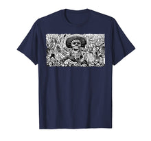 Load image into Gallery viewer, Skeleton Sombrero Mexico Day Of The Dead Dia De Los Muertos T-Shirt