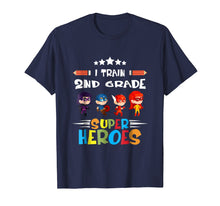 Load image into Gallery viewer, I Train 2nd Grade Super Heroes Teacher Team Gift T Shirt