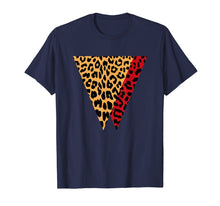 Load image into Gallery viewer, Red And Regular Leopard Print T-Shirt In Triangle