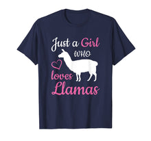Load image into Gallery viewer, Just a Girl Who Loves Llamas - Cute Animal Lover T-shirt
