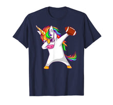 Load image into Gallery viewer, Football Unicorn T-Shirt Girls Squad Party Rainbow Dab Dance