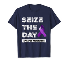 Load image into Gallery viewer, Epilepsy Awareness T Shirt, Seize The Day, November, Purple