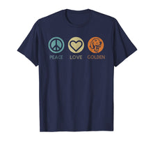 Load image into Gallery viewer, Vintage Peace Love Golden Retriever Tshirt Dog Lover Gifts