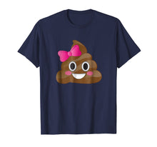 Load image into Gallery viewer, Cute Funny Emoji Pink Bow Cutie Poo T-Shirt - Poop Emoji