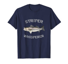 Load image into Gallery viewer, Striper Whisperer Striped Bass T-Shirt Striper Fishing Shirt