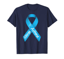 Load image into Gallery viewer, Asthma and Allergies Light Blue Awareness Ribbon T Shirt