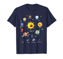 Load image into Gallery viewer, Solar System with Sun, Planets, Comets and Earth T Shirt