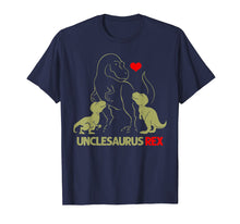Load image into Gallery viewer, Unclesaurus Tshirt T rex Uncle I happy have two kid shirt gi