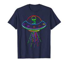 Load image into Gallery viewer, Space Alien UFO Neon Lights Rave Alien Lovers T-Shirt MM
