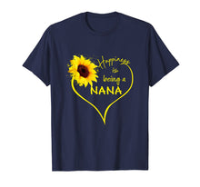 Load image into Gallery viewer, Happiness Is Being A Nana Grandma Sunflower Heart T Shirt