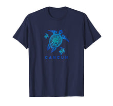 Load image into Gallery viewer, Cancun Mexico T-Shirt Sea Blue Tribal Turtle
