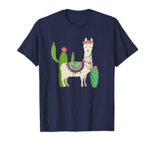 Load image into Gallery viewer, Cute Llama With Flower & Cactus / Llama Lover Gift & T-Shirt