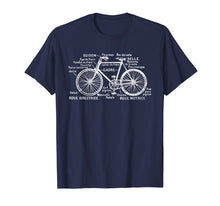 Load image into Gallery viewer, Vintage French Diagram of a Bicycle T-shirt Tee