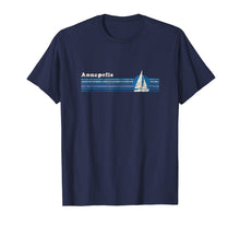 Load image into Gallery viewer, Annapolis MD T-Shirt Vintage 80s Sailboat Sunset Tee