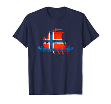 Load image into Gallery viewer, Norway Viking Shirt, Norwegian Flag Viking Ship T-Shirt