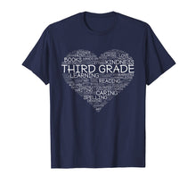 Load image into Gallery viewer, Third Grade Word Heart T-Shirt 3rd Grade Student & Teacher
