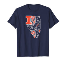 Load image into Gallery viewer, Illinois Fighting Illini Paisley State T-Shirt - Apparel