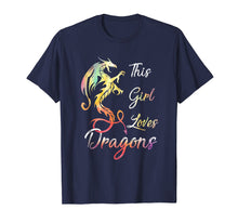 Load image into Gallery viewer, Cute Girls Clothing - This Girl Loves Dragons Fun T shirt