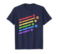 Load image into Gallery viewer, Minimalist Polyhedral Dice Set Colors D20 Collector T-Shirt