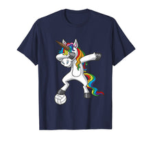 Load image into Gallery viewer, Dabbing Unicorn Volleyball T-Shirt Girls Gift
