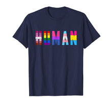Load image into Gallery viewer, HUMAN Flag LGBT Gay Pride Month Transgender T Shirt