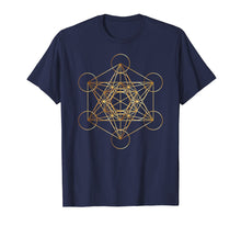 Load image into Gallery viewer, Metatron's Cube Golden Sacred Geometry Shirt