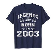 Load image into Gallery viewer, Legends are born in 2003 T Shirt 16 years old Birthday Tee
