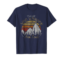 Load image into Gallery viewer, Retro Campervan Not All Who Wander Are Lost9 Tshirt