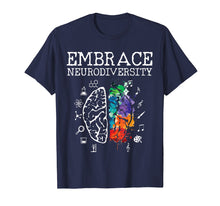 Load image into Gallery viewer, Neurodiversity Shirt - Embrace ADHD Autism ASD Tshirt Gift