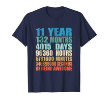 Load image into Gallery viewer, 11 Years Old 11th Birthday Vintage Retro T-Shirt 132 Months
