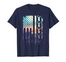 Load image into Gallery viewer, Deer Hunting And America Flag TShirt Hunting Lover Gift