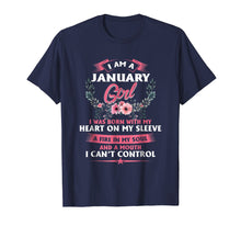 Load image into Gallery viewer, Funny Cute Girl Birthday Gift Tshirt, I Am A January Girl