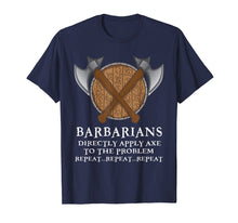 Load image into Gallery viewer, Barbarian RPG Gamer Shirt Funny Axe shield Tee