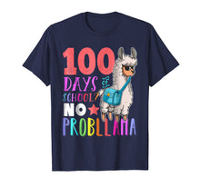 Load image into Gallery viewer, 100 Days of School No Probllama Llama Shirt Llama Gift Girls