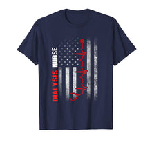 Load image into Gallery viewer, Nurse American Flag Heartbeat Shirt For Dialysis Nurses