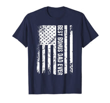 Load image into Gallery viewer, Mens Best Bonus Dad Ever American Flag Tshirt Father Day Gift