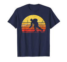 Load image into Gallery viewer, Vintage Retro Ice Hockey Player Silhouette Sun T-shirt Gift